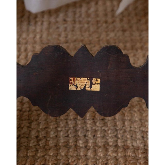 1960s Mexican Brutalist Wood and Rush Ladderback Dining Chairs - Set of 6 For Sale In Columbus - Image 6 of 18