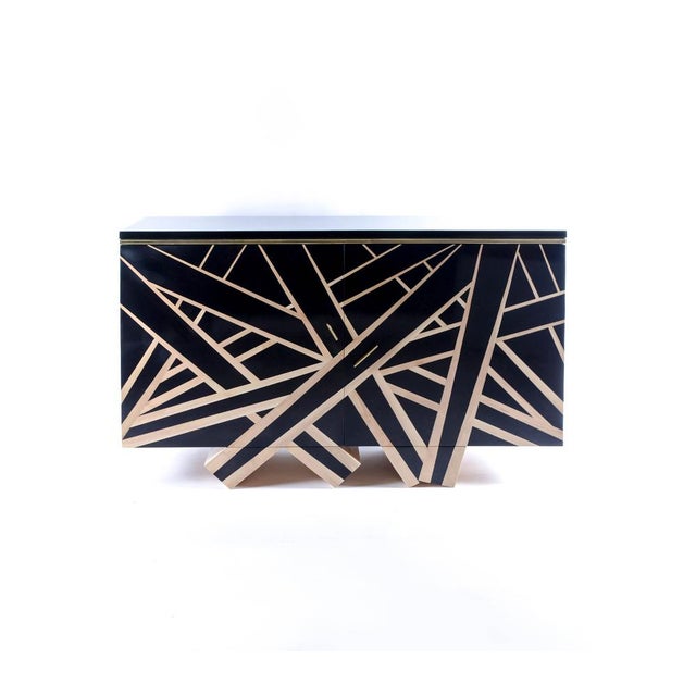 Lines Buffet in Black Pear Wood and White Holly by Aymeric Lefort For Sale - Image 15 of 15
