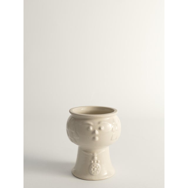 This sculptural vase, named "Pottelotte," vase no 3, is handcrafted in Denmark by designer Ancher Iversen. for the company...