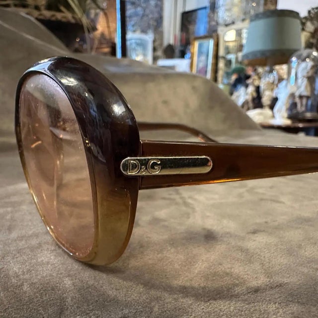 1990s Vintage Oversized Sunglasses by Dolce & Gabbana For Sale - Image 9 of 12