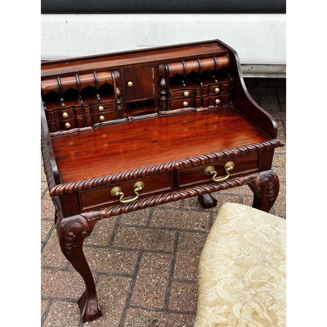 Small Salesman Sample Desk and Chair with Secret Drawers, Set of 2 For Sale - Image 5 of 18