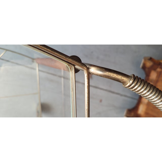 MCM Vintage 1950s Gold Tone Bar Cart For Sale In Philadelphia - Image 6 of 8