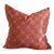 Red Ajarakh Mashru Silk Throw Pillow Cover For Sale