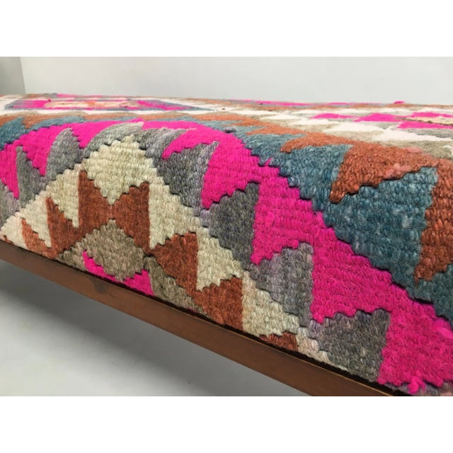 2020s Herki Kilim Ottoman Bench For Sale - Image 5 of 6