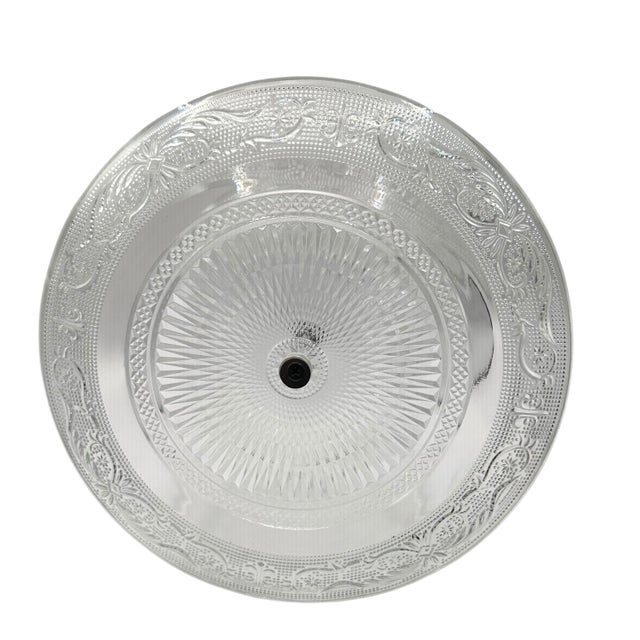 Vintage 3-Tier Pressed Glass Serving Stand For Sale - Image 9 of 12
