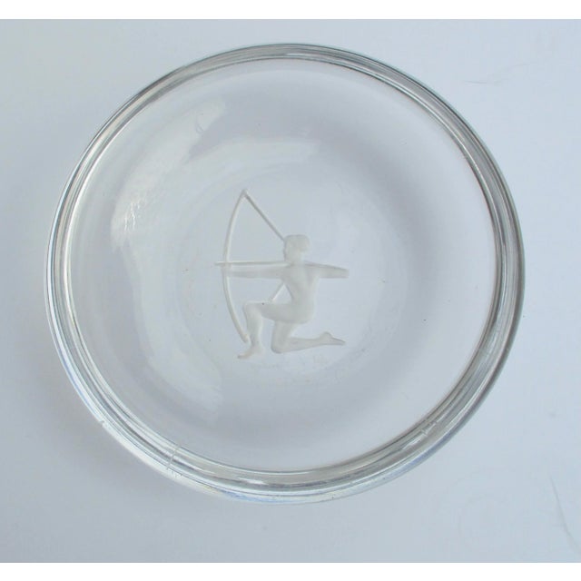 1970's Val St. Lambert Crystal Zodiac Sagittarius Dish For Sale In New York - Image 6 of 6