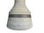 1960s Vintage Mid Century Modern Chalkware Lamp Pair — Neutral Ribbed Texture For Sale - Image 5 of 11