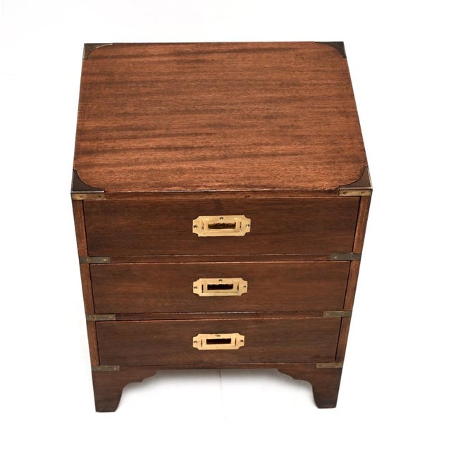 Vintage Military Campaign Style Chest of Drawers, 1930 For Sale - Image 6 of 9