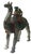 Oyster Gray Vintage Indian Folk Art Polychrome Carved Wood Camel With Riders For Sale - Image 8 of 12