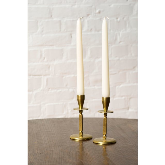 Mid-Century Modern Brass Candleholders from Kara Denmark, 1960s, Set of 2 For Sale - Image 14 of 14