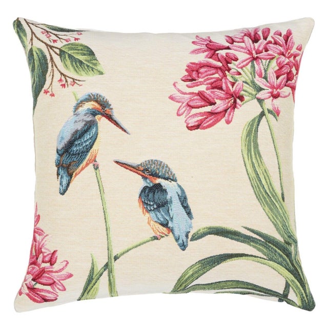 Kingfishers Tapestry Cushion With Feather Filler Chairish