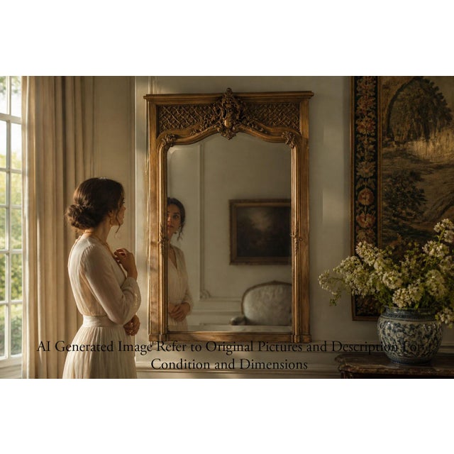 Large 19th Century Fine Quality Antique Overmantel Wall Mirror – Gilt Statement Piece This large 19th-century antique...