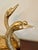 A very decorative and nicely detailed Pair of Maitland-Smith Brass Swans. With good size and fine poses, one with head...
