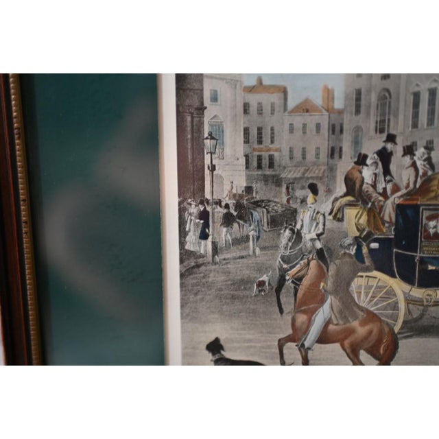 London Print Regent Street Hand Coloured Framed Art, 1930s For Sale - Image 9 of 10