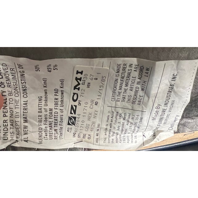 Pair of Vintage Sam Moore Traditional Armchairs in Leather-Like Vinyl With Nailhead Trim For Sale - Image 11 of 12