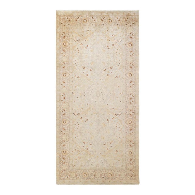 Eclectic Collection Hand-Knotted Area Rug - Ivory 6' 1" x 12' 5" For Sale - Image 9 of 9