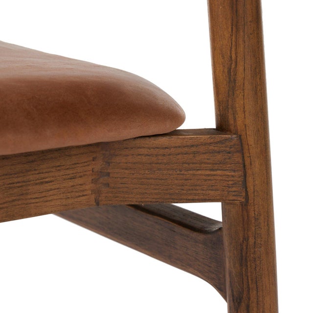 Four Hands Baden Bar Stool, Haven Tobacco Leather For Sale - Image 10 of 12