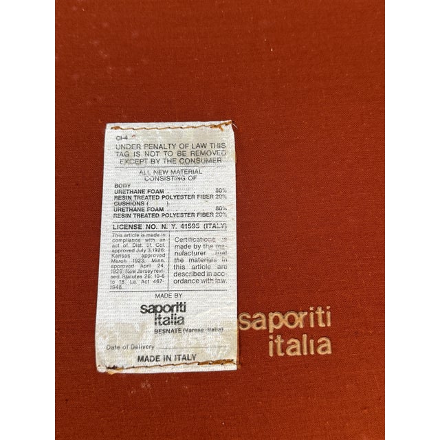 1970s Leather Lounge Chairs Designed by Giovanni Offredi for Saporiti Italia For Sale - Image 18 of 18