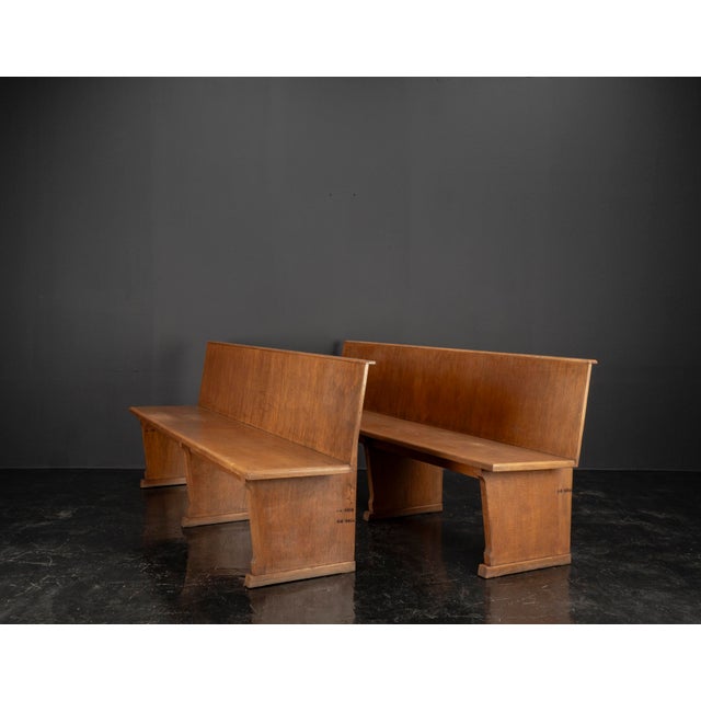 Wood Vintage Oak Bench, 1960s For Sale - Image 7 of 18