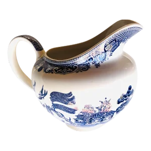 90's Blue Willow Pattern English Water Pitcher