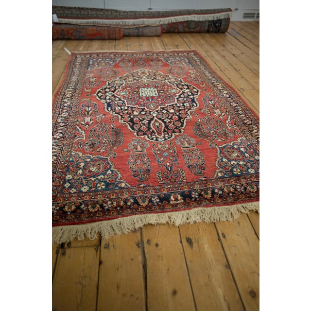 Vintage Sarouk Rug - 4'4" x 6'10" For Sale - Image 11 of 12