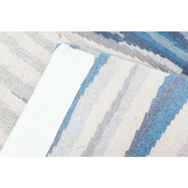 Textile Modern Abstract Wool Runner Hand-Knotted in Tibet by Doris Leslie Blau For Sale - Image 7 of 7