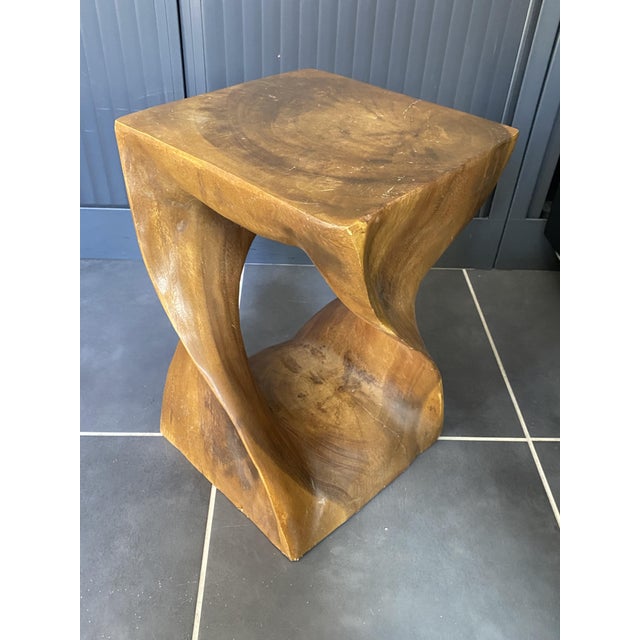 N1 Stool in Raw Walnut Wood, 1970 For Sale - Image 6 of 17