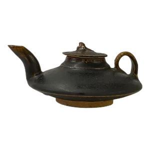 Chinese Ware Brown Black Glaze Ceramic Teapot Art Display