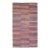 Galerie Shabab Mid-20th Century Abstract Turkish Handmade Striped Flat-Weave in Persimmon Coral, Blue For Sale