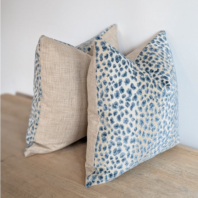 Cowtan & Tout Ocelot 20" Pillows in Azure For Sale - Image 4 of 8