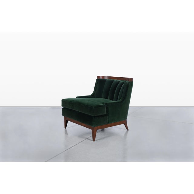 Wood Mid-Century Modern Walnut Lounge Chairs Styled After Erwin Lambeth For Sale - Image 7 of 14