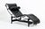 Mid-Century Modern Cassina Lc4 Black Leather Chaise Lounge Chair by Le Corbusier 1994 For Sale - Image 3 of 18
