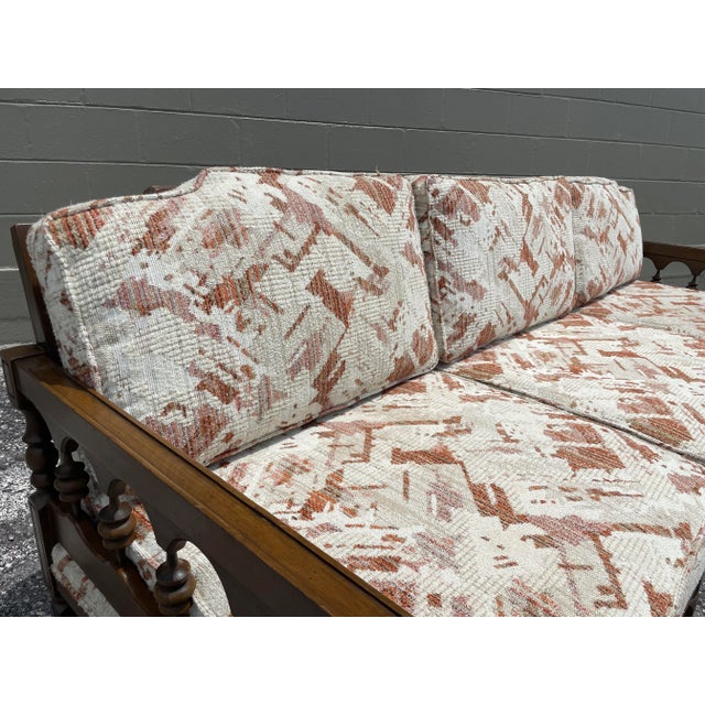 Vintage Mid Century Traditional Sofa For Sale - Image 10 of 12