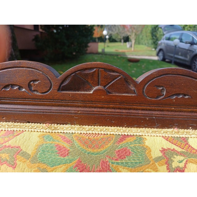 Walnut Armchairs with Silk Upholstery, 1830, Set of 2 For Sale - Image 8 of 16