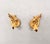 Gold Vintage 1960s Signed Boucher Modernist Goldtone Loop Clip Earrings-2 Pieces For Sale - Image 8 of 8