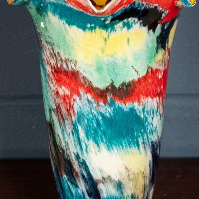 Vintage Italian Hand Blown Millefiori Glass Vase, Murano, 1980s For Sale - Image 6 of 9