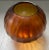 French Art Deco Amber Glass Faceted Rose Bowl Vase For Sale In New York - Image 6 of 13