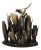 Unique Italian Mid Century Bird on Cactus Animal Horn Sculpture For Sale