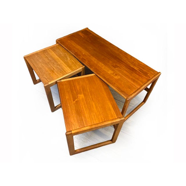 Mid-Century Nest of Three Teak Side Tables, 1970s, Set of 3 For Sale - Image 4 of 13