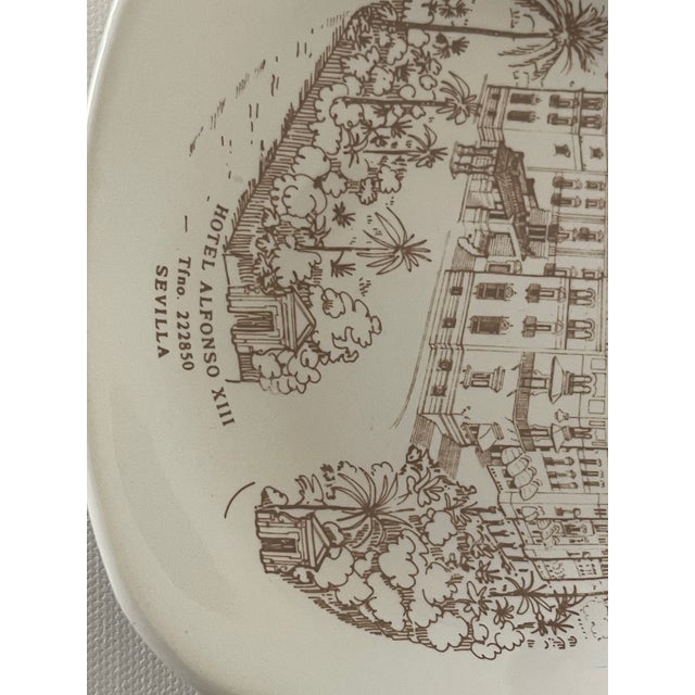 Vintage Spanish Seville Alfonso Hotel Ceramic Catchall For Sale - Image 4 of 5