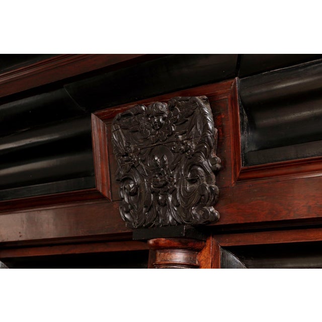17th Century Dutch Baroque Revival Kussenkast Armoire Cabinet For Sale - Image 10 of 11