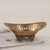 Art Deco Vintage Distressed Gilded Boat-Shaped Openwork Dish With Decorative Feet For Sale - Image 3 of 4