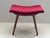 Mid-Century Red Fabric Footstool, 1970s For Sale - Image 6 of 15