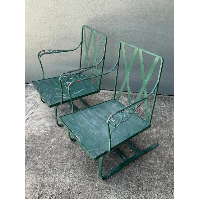 Vintage Sculptural Iron Springer Lounge Chairs - A Pair For Sale - Image 16 of 16