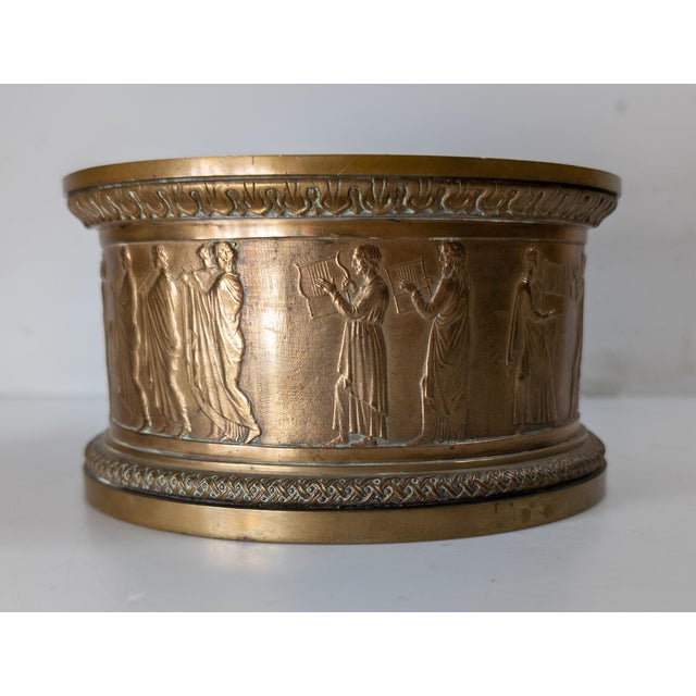 Neoclassical 20th Century Gorham Bronze Wine Bottle Coaster With Neoclassical Theme For Sale - Image 3 of 14