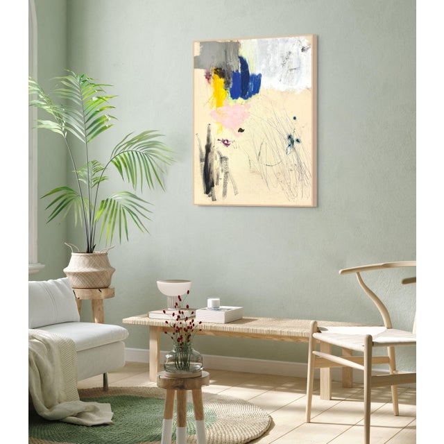 Abstract Contemporary Abstract Mixed Media on Canvas "Untitled 153_25" by Ludovic Dervillez For Sale - Image 3 of 5