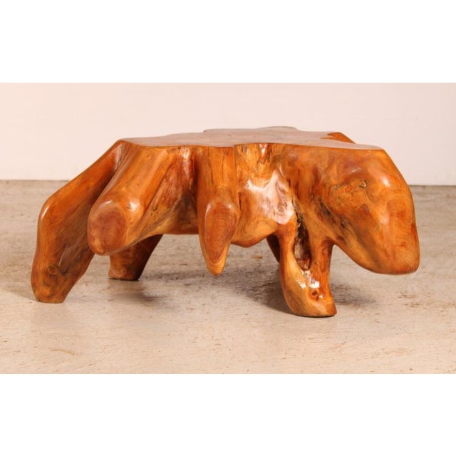 Vintage Brutalist Style Teak Root Coffee Table, 1970s For Sale - Image 9 of 9
