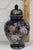 Vintage Japanese Cobalt Blue Peacock Floral Gold Trim Ginger Jar For Sale - Image 4 of 8