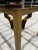 Chinese Chippendale brass and glass Parson’s style end table with fretwork from Mastercraft, circa 1970s.