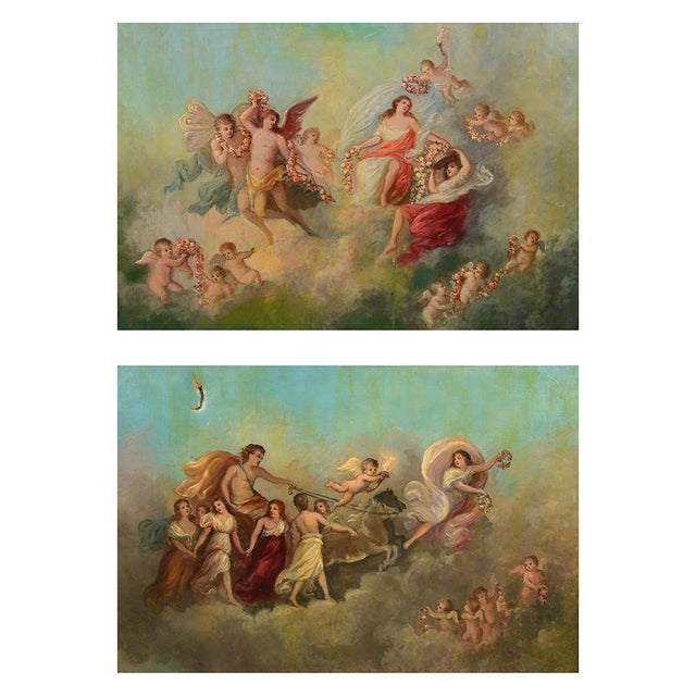 Pair of "Venus and Apollo" paintings This piece is designed in the style of the selected designer and/or manufacturer